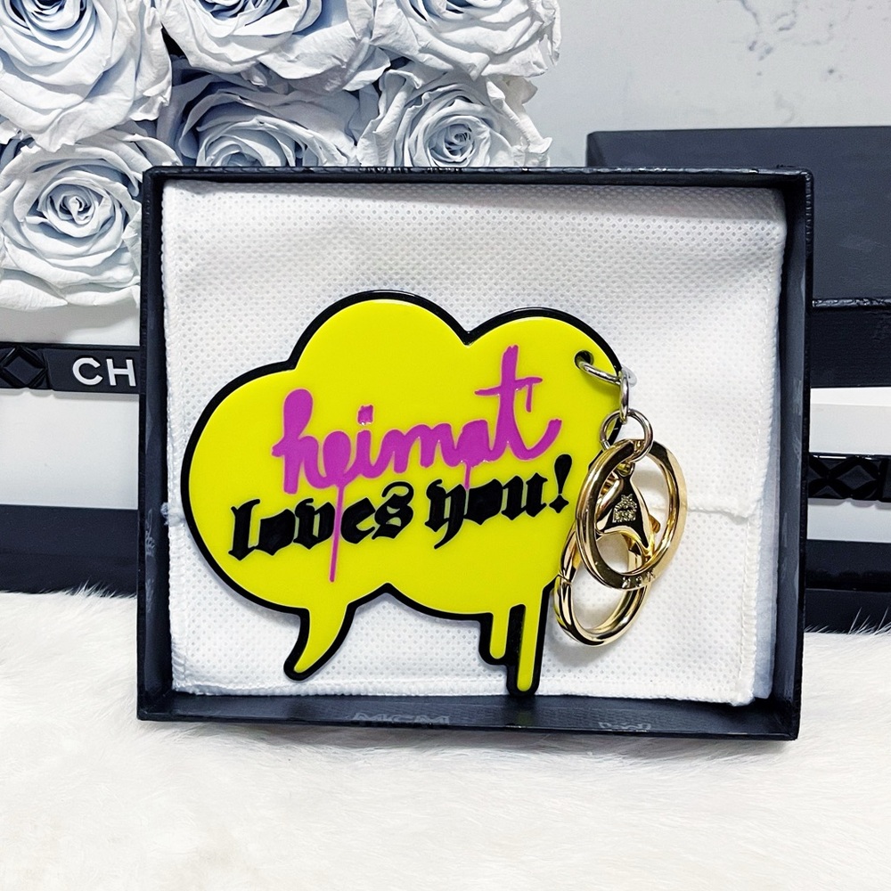 Authentic MCM x Strumbel Brand New Limited Edition Neon Bag Charm / Keychain